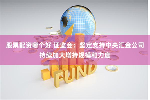 股票配资哪个好 证监会：坚定支持中央汇金公司持续加大增持规模和力度